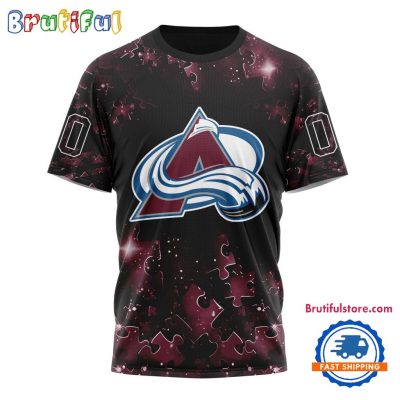 NHL Colorado Avalanche Autism Awareness Hockey New Design TShirt, Sweatshirt, Hoodie