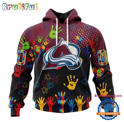 NHL Colorado Avalanche Special Autism Awareness Personalization Hoodie, TShirt, Sweatshirt