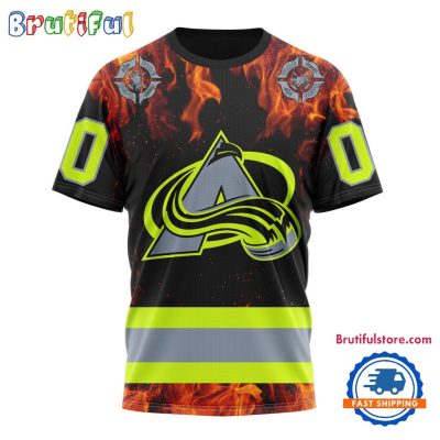 NHL Colorado Avalanche Special Honoring Firefighters Design T Shirt, Hoodie, Sweatshirt