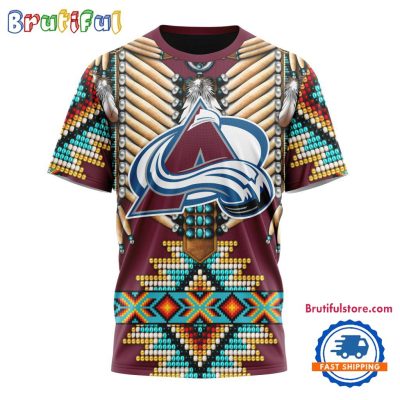NHL Colorado Avalanche Special Native American Costume Hockey Team Design T Shirt, Hoodie, Sweatshirt