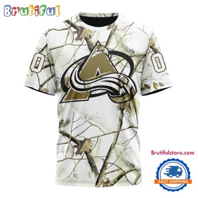 NHL Colorado Avalanche Special White Winter Hunting Camo T Shirt, Hoodie, Sweatshirt