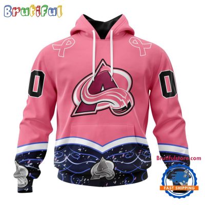 NHL Colorado Avalanche Specialized Hockey Fights Cancer Hoodie