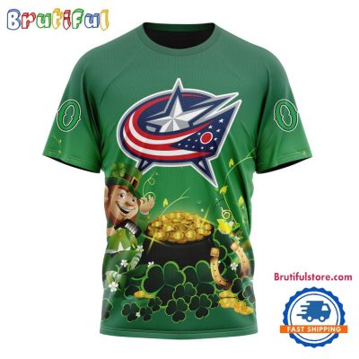 NHL Columbus Blue Jackets Personalize St. Patrick's Day Hockey Team T Shirt, Hoodie, Sweatshirt