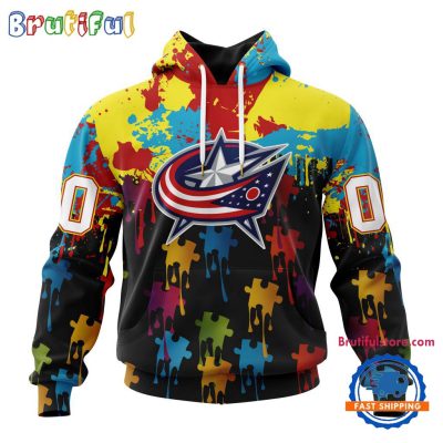 NHL Columbus Blue Jackets Special Autism Awareness Custom Hoodie, Sweatshirt, TShirt