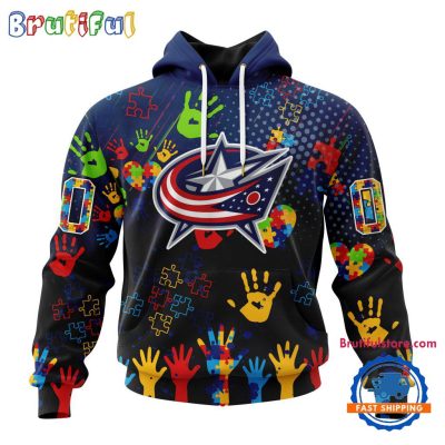 NHL Columbus Blue Jackets Special Autism Awareness Personalization Hoodie, TShirt, Sweatshirt