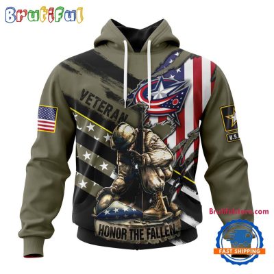 NHL Columbus Blue Jackets Special Hockey Honor Veterans And Their Families Hoodie, TShirt, Sweatshirt