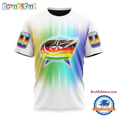 NHL Columbus Blue Jackets Special LGBT Design For Pride Month T Shirt, Sweatshirt, Hoodie