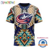 NHL Columbus Blue Jackets Special Native American Costume Hockey Team Design T Shirt, Hoodie, Sweatshirt