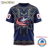 NHL Columbus Blue Jackets Special Native American Heritage Design T Shirt, Hoodie, Sweatshirt
