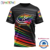 NHL Columbus Blue Jackets Special Pride Design Hockey Is For Everyone T Shirt, Hoodie, Sweatshirt
