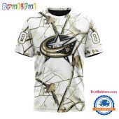 NHL Columbus Blue Jackets Special White Winter Hunting Camo T Shirt, Hoodie, Sweatshirt