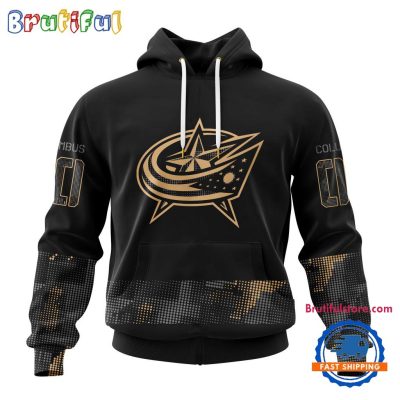 NHL Columbus Blue Jackets Veterans Military Appreciation Design Hoodie, Sweatshirt, TShirt