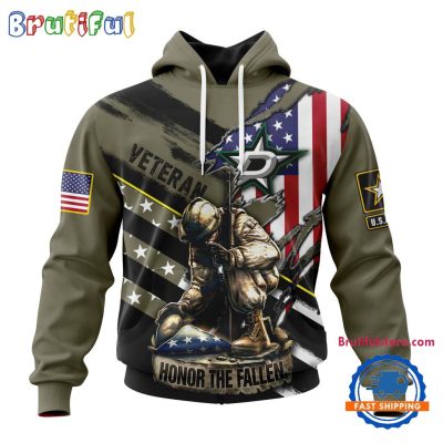 NHL Dallas Stars Special Hockey Honor Veterans And Their Families Hoodie, TShirt, Sweatshirt
