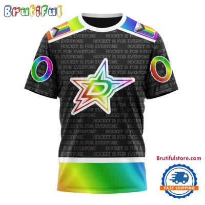 NHL Dallas Stars Special LGBT Pride Is For Everyone Hockey Design T Shirt, Sweatshirt, Hoodie