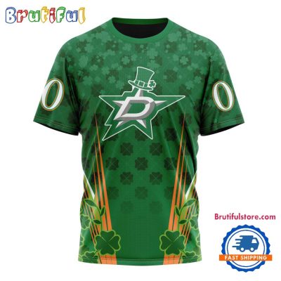 NHL Dallas Stars Special St. Patrick's Day All Over Print Shirts