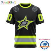 NHL Dallas Stars Specialized FireFighter Uniforms Color Design T Shirt