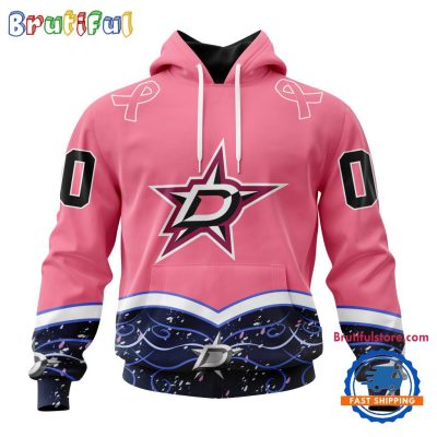 NHL Dallas Stars Specialized Hockey Fights Cancer Hoodie