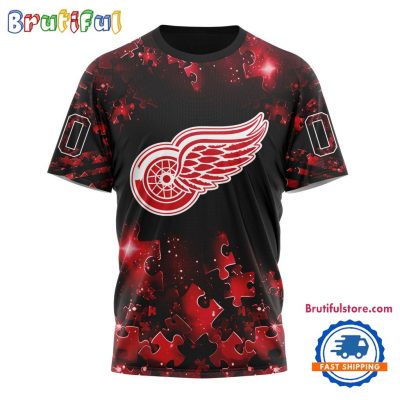 NHL Detroit Red Wings Autism Awareness Hockey New Design TShirt, Sweatshirt, Hoodie