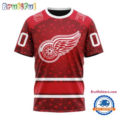 NHL Detroit Red Wings Hockey Team Gift For Valentines Day TShirt, Sweatshirt, Hoodie
