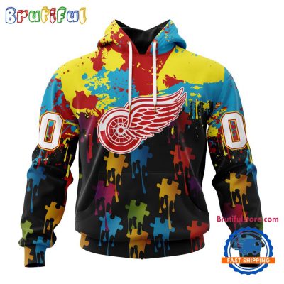 NHL Detroit Red Wings Special Autism Awareness Custom Hoodie, Sweatshirt, TShirt