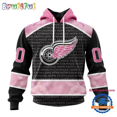 NHL Detroit Red Wings Special Pink Fight Breast Cancer Art Hoodie, T Shirt, Sweatshirt
