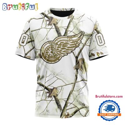 NHL Detroit Red Wings Special White Winter Hunting Camo T Shirt, Hoodie, Sweatshirt