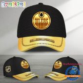 NHL Edmonton Oilers Black And Gold Design Cap Hats