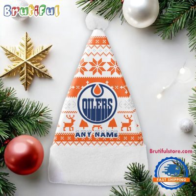 NHL Edmonton Oilers Hockey Team Christmas Hat, Sport Santa Hats, Christmas Hat Gift