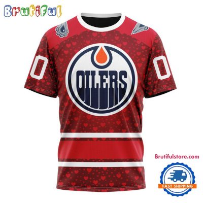 NHL Edmonton Oilers Hockey Team Gift For Valentines Day TShirt, Sweatshirt, Hoodie
