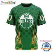 NHL Edmonton Oilers Special St. Patrick's Day All Over Print Shirts
