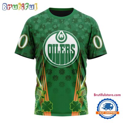 NHL Edmonton Oilers Special St. Patrick's Day All Over Print Shirts