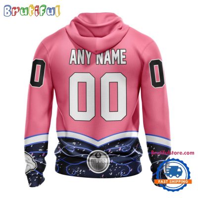NHL Edmonton Oilers Specialized Hockey Fights Cancer Hoodie