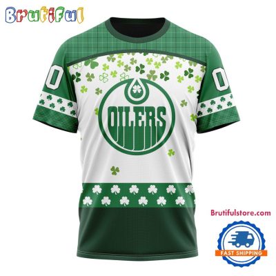 NHL Edmonton Oilers St. Patrick's Day For Hockey Fans New Design T Shirt