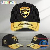NHL Florida Panthers Black And Gold Design Cap Hats
