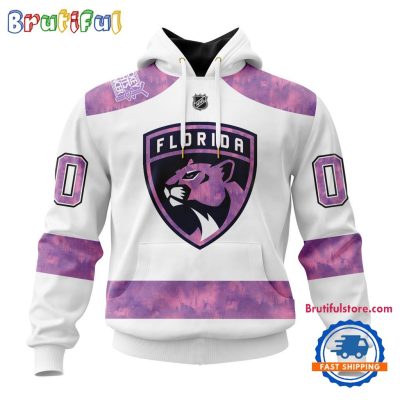 NHL Florida Panthers Personalized Hockey Fight Cancer Design Limited New Hoodie, Hockey Fight Cancer 3D Shirt