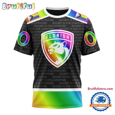 NHL Florida Panthers Special LGBT Pride Is For Everyone Hockey Design T Shirt, Sweatshirt, Hoodie