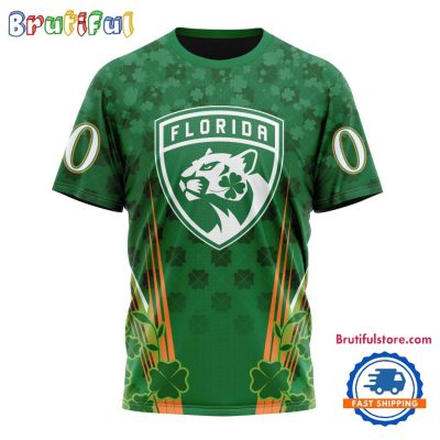 NHL Florida Panthers Special St. Patrick's Day All Over Print Shirts