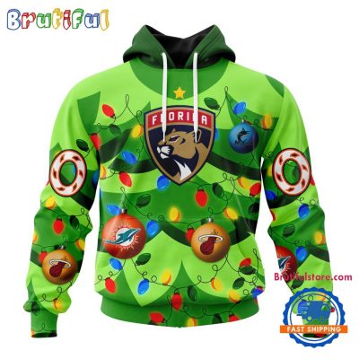 NHL Florida Panthers Specialized Christmass Tree Color And City's Sport Teams Hoodie, Sweatshirt, T Shirt