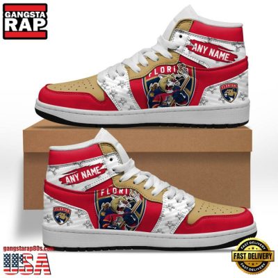 NHL Florida Panthers Team Mascot New Design Custom Name Air Jordan 1 Shoes