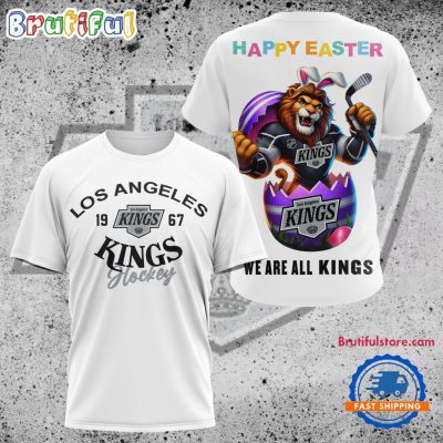 NHL Los Angeles Kings Hockey Team Mascot Design Happy Easter Day T Shirt
