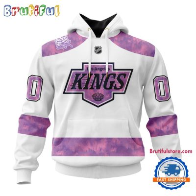 NHL Los Angeles Kings Personalized Hockey Fight Cancer Design Limited New Hoodie, Hockey Fight Cancer 3D Shirt