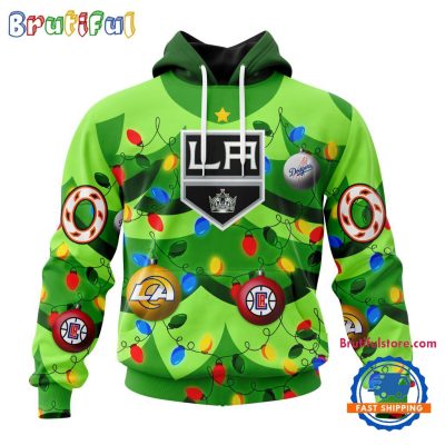 NHL Los Angeles Kings Specialized Christmass Tree Color And City's Sport Teams Hoodie, Sweatshirt, T Shirt