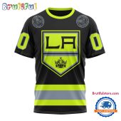 NHL Los Angeles Kings Specialized FireFighter Uniforms Color Design T Shirt