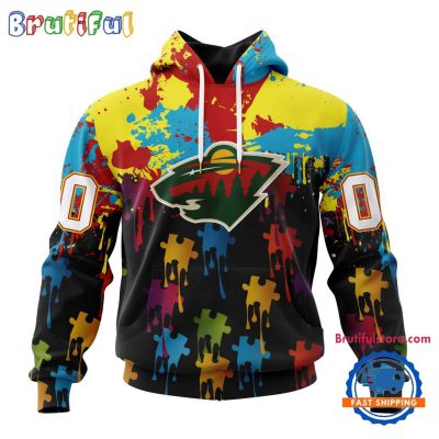 NHL Minnesota Wild Special Autism Awareness Custom Hoodie, Sweatshirt, TShirt