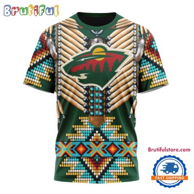 NHL Minnesota Wild Special Native American Costume Hockey Team Design T Shirt, Hoodie, Sweatshirt