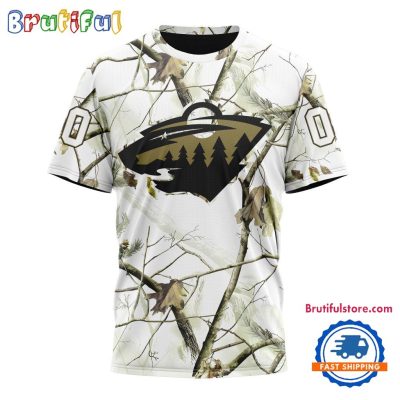 NHL Minnesota Wild Special White Winter Hunting Camo T Shirt, Hoodie, Sweatshirt