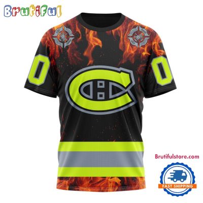 NHL Montreal Canadiens Special Honoring Firefighters Design T Shirt, Hoodie, Sweatshirt