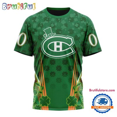 NHL Montreal Canadiens Special St. Patrick's Day All Over Print Shirts