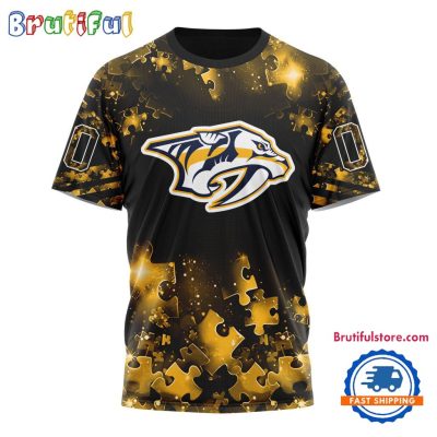 NHL Nashville Predators Autism Awareness Hockey New Design TShirt, Sweatshirt, Hoodie