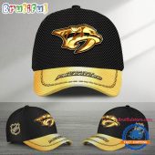 NHL Nashville Predators Black And Gold Design Cap Hats